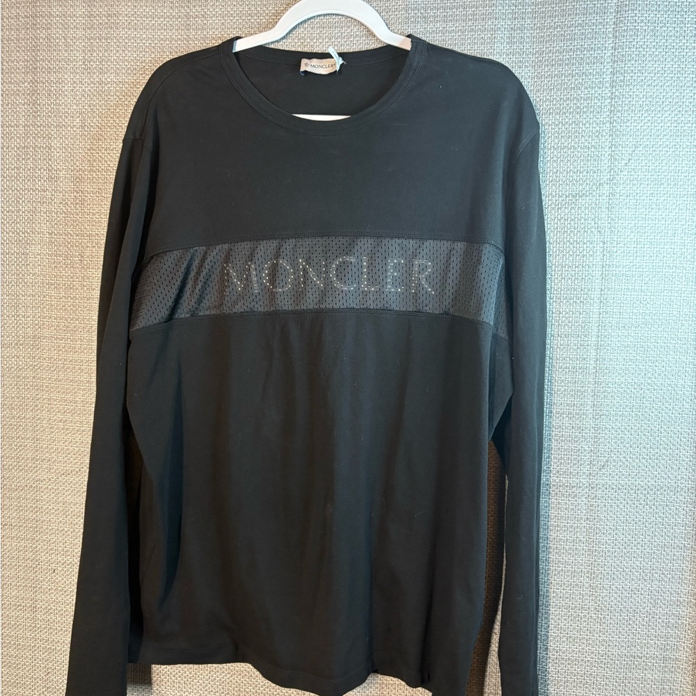 Moncler Black Long Sleeve Tee Minimalist Design